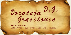 Doroteja Grasilović vizit kartica